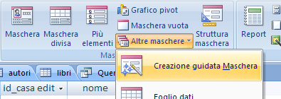 Risultati immagini per access creazione guidata maschera