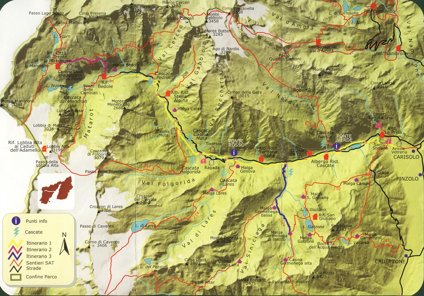 Mappa della Val di Genova